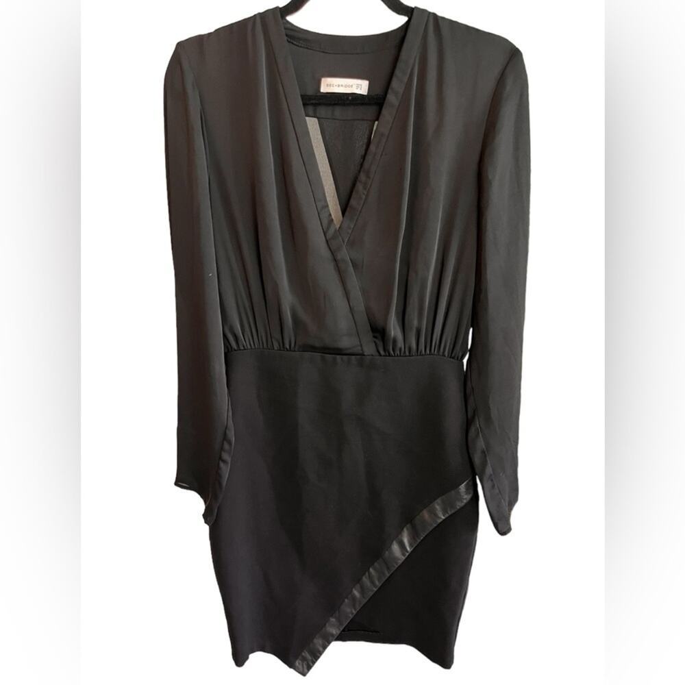 Bec & Bridge Black Long Sleeve Mini Dress Size 8